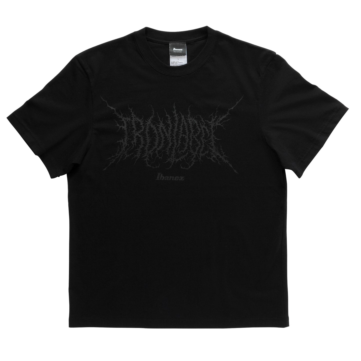 Ibanez IBAT011L Iron Label T-Shirt – Black Large Unisex