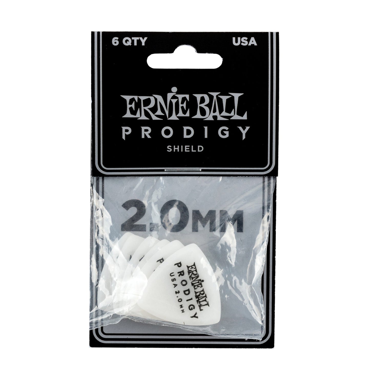 Ernie Ball P09337 Prodigy Shield Picks 2.0mm White 6 Pack