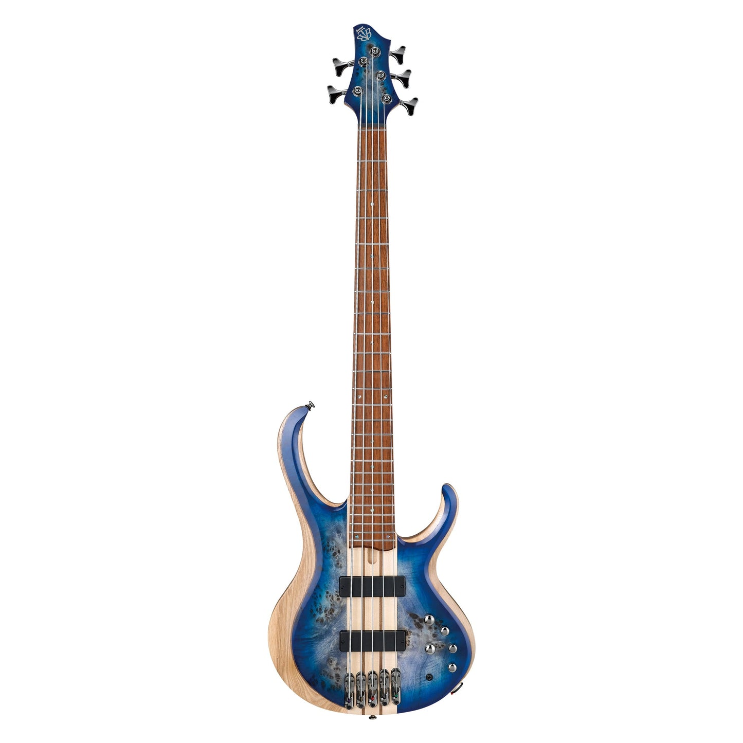 Ibanez BTB845-CBL 5-String Bass Guitar | Cerulean Blue Burst Low Gloss