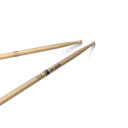 Promark TXPCW Phil Collins Signature Hickory Drumsticks | Large Round Wood Tip | Wooden