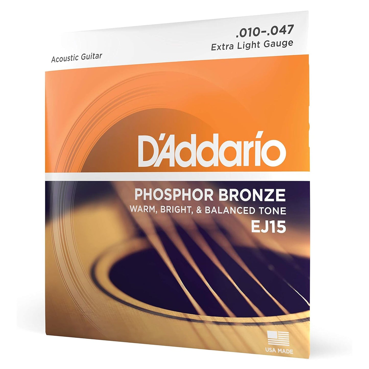 D'Addario EJ15 Phosphor Bronze Acoustic Guitar Strings Extra Light