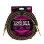 Ernie Ball P06432 Braided Instrument Cable 18ft Pay Dirt