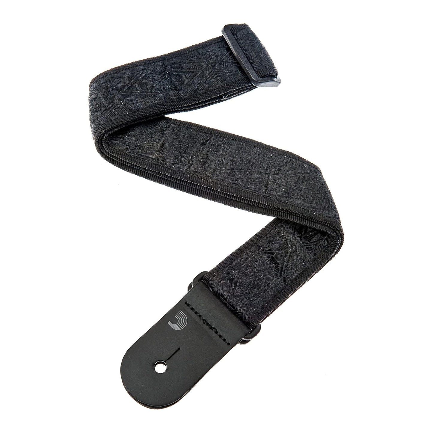 D'Addario 50B01 Black Satin Woven Guitar Strap 50mm