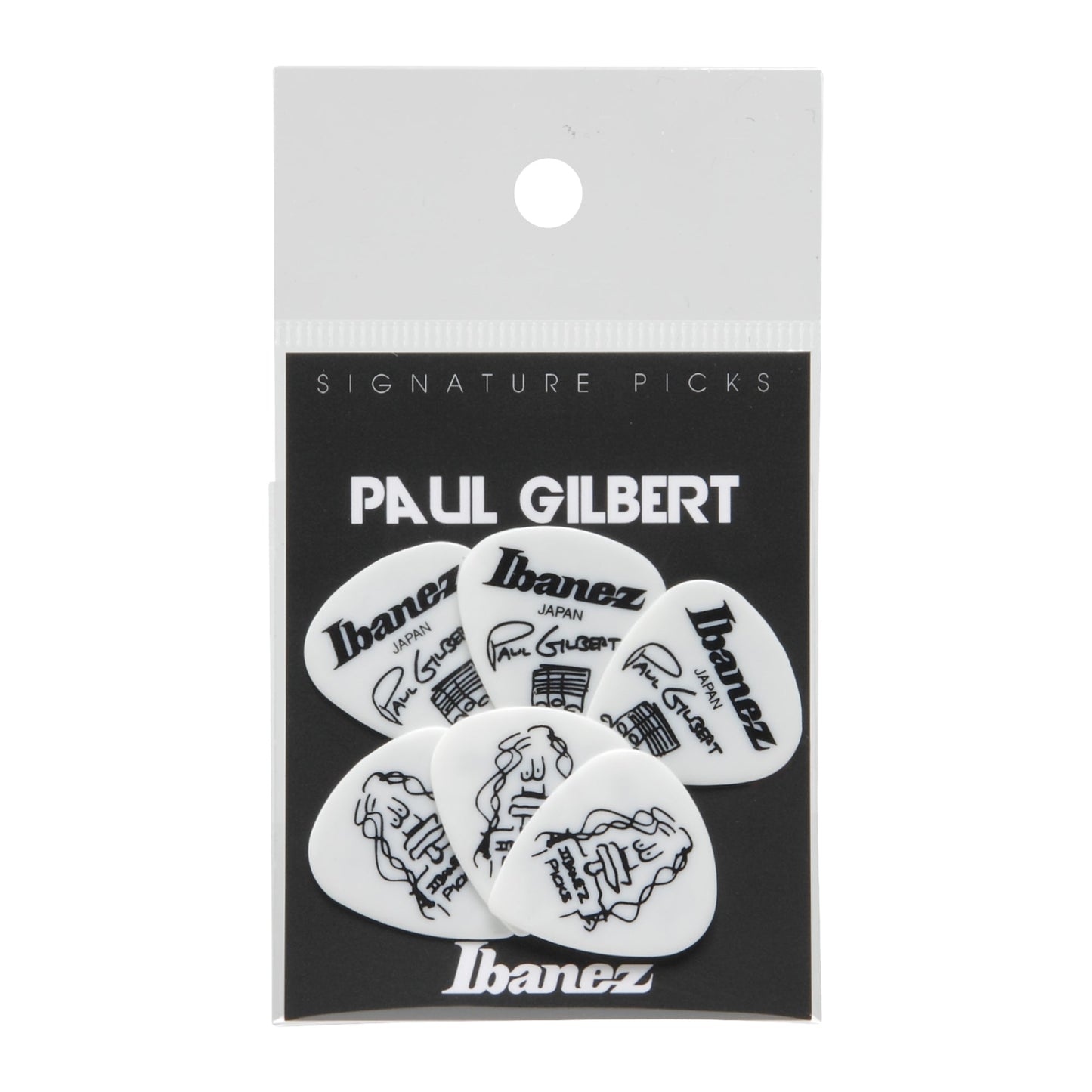 Ibanez B1000PG-WH Paul Gilbert Picks 1.0mm | 6-Pack White
