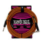 Ernie Ball P06471 Braided Instrument Cable 18ft Pumpkin Pie