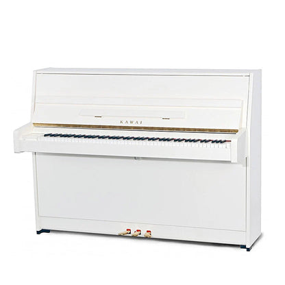 Kawai K-15E Upright Piano With Bench | White Polish
