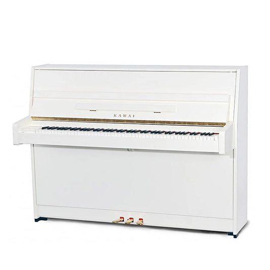 Kawai K-15E Upright Piano With Bench | White Polish