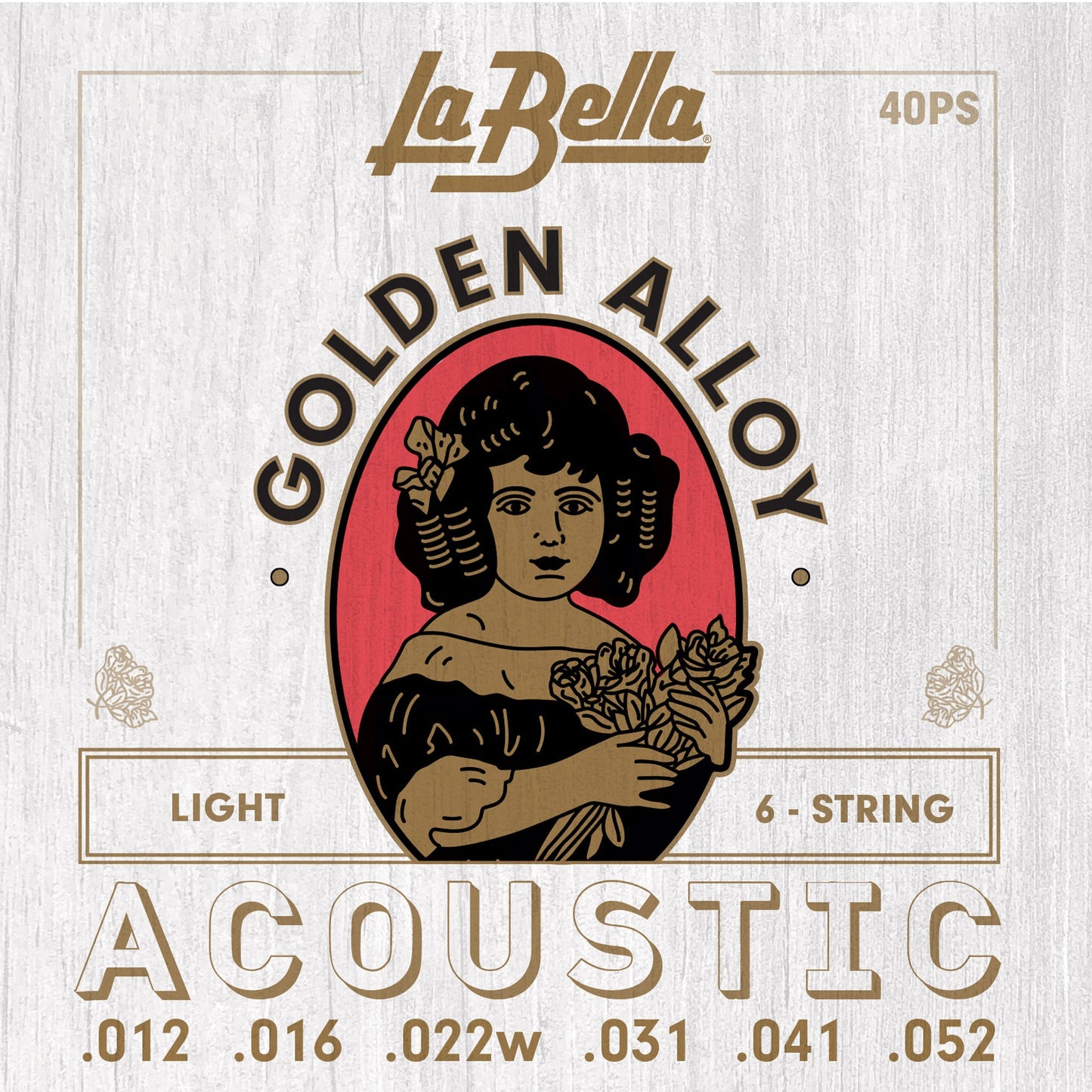 LaBella 40PS Acoustic Guitar Strings | Light | 80/20 Brass