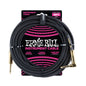 Ernie Ball P06086 Braided Instrument Cable 18ft Black Gold Connectors