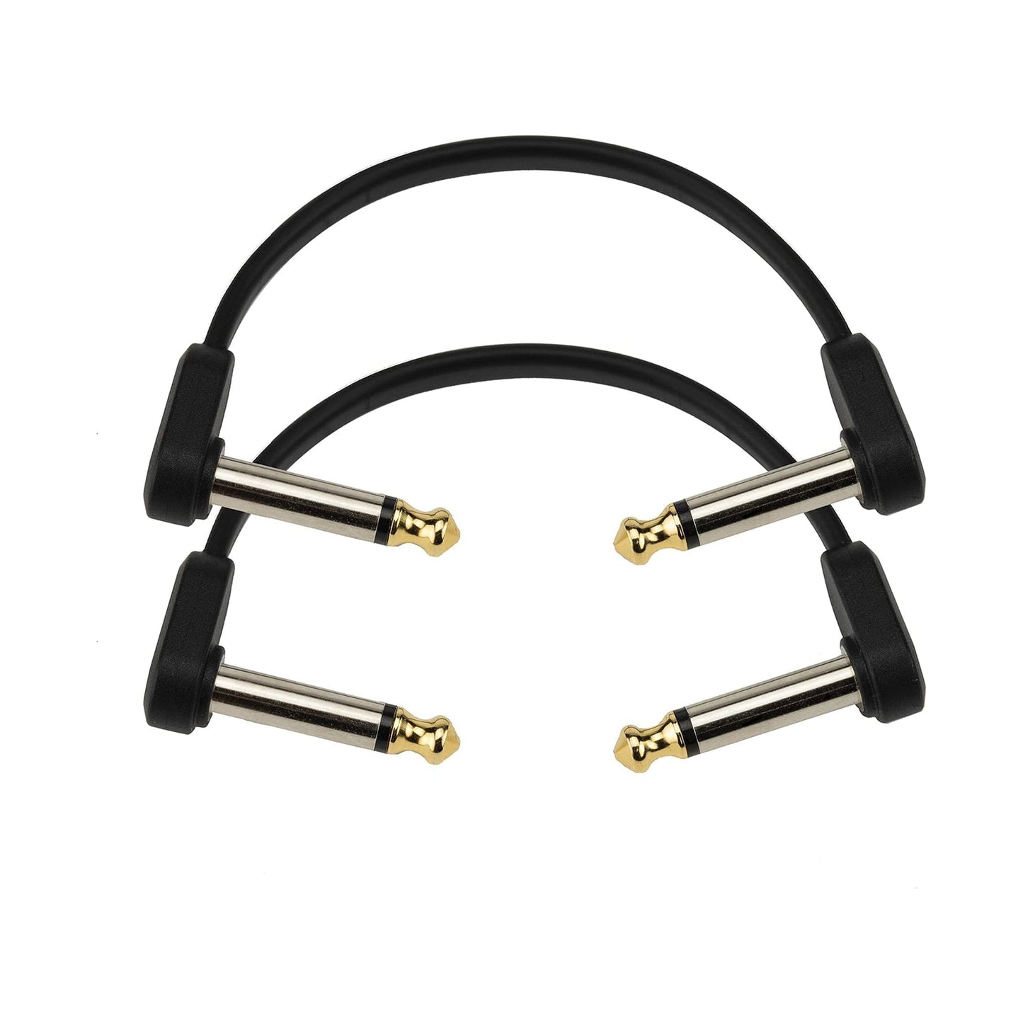 D'Addario PW-FPRR-204 Flat Patch Cable Right Angle 4-Inch Twin Pack