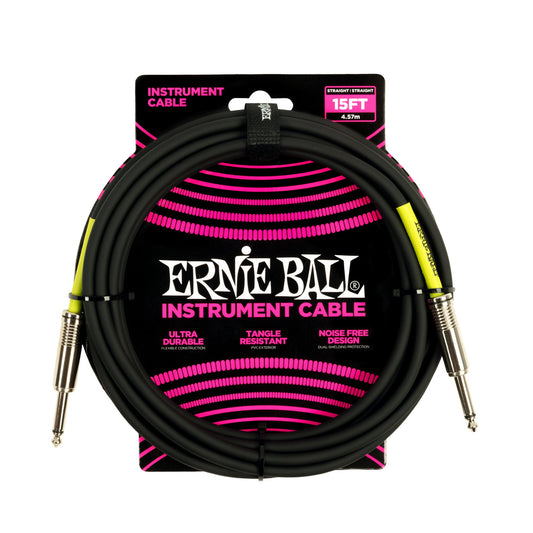 Ernie Ball P06399 Classic Instrument Cable 15ft Black