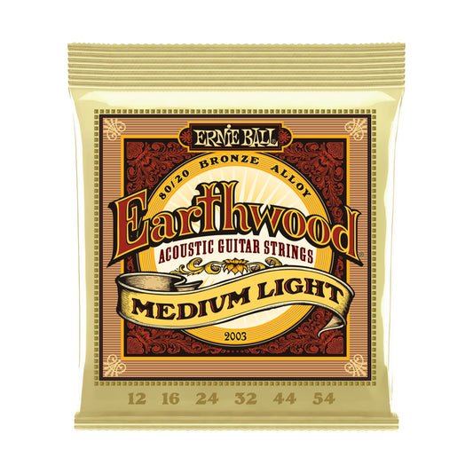 Ernie Ball P02003 Earthwood Medium Light Acoustic Strings 12-54