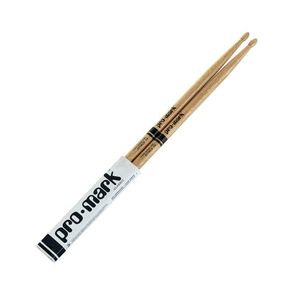 Promark PW5AW Oak 5A Japanese Shira Kashi Oak Drumsticks | Oval Wood Tip | Forward Balance | Wooden