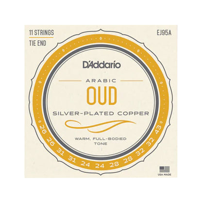 D'Addario EJ95A Arabic Oud Strings Silver on Nylon Medium