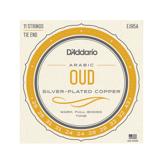 D'Addario EJ95A Arabic Oud Strings Silver on Nylon Medium