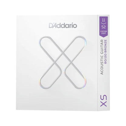 D'Addario XSABR1152 XS 80/20 Bronze Coated Acoustic Strings 11-52