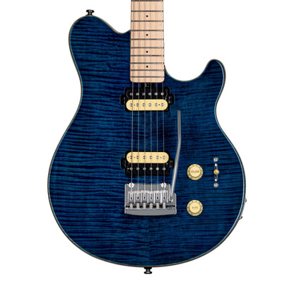 Sterling AX3FM-NBL – Axis Flame Maple Electric Guitar | Neptune Blue
