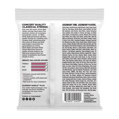 Ernie Ball P02409 Ernesto Palla Nylon Ball End Classical Guitar Strings Black & Gold