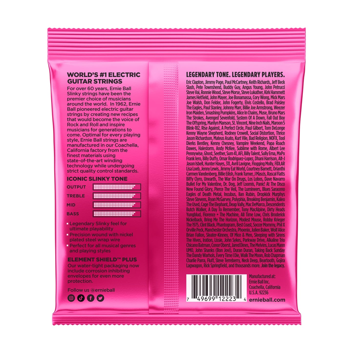 Ernie Ball P02223 Super Slinky Nickel Wound Electric Strings 9-42