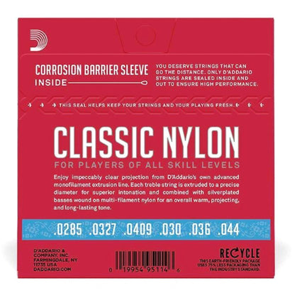 D'Addario EJ27H Classic Nylon Classical Guitar Strings Hard Tension