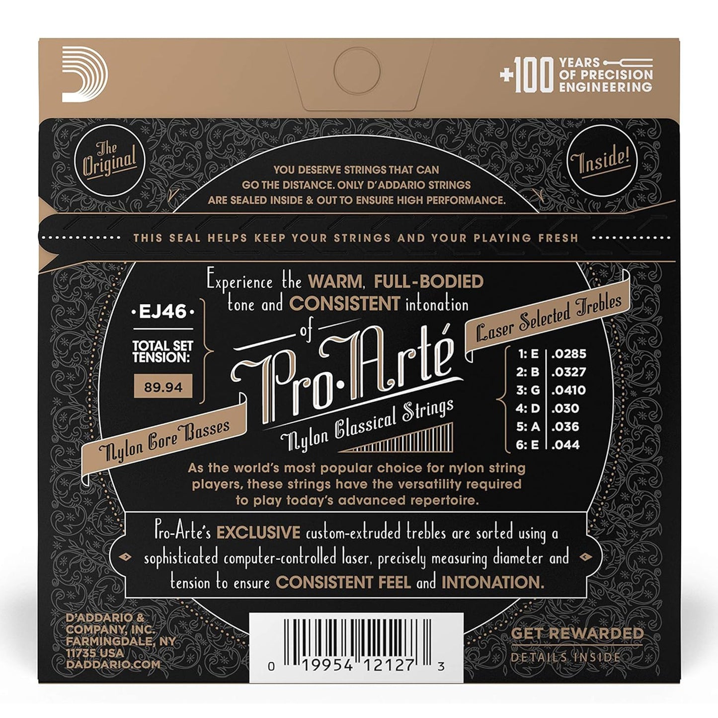 D'Addario EJ46 Pro-Arté Nylon Classical Guitar Strings Hard Tension