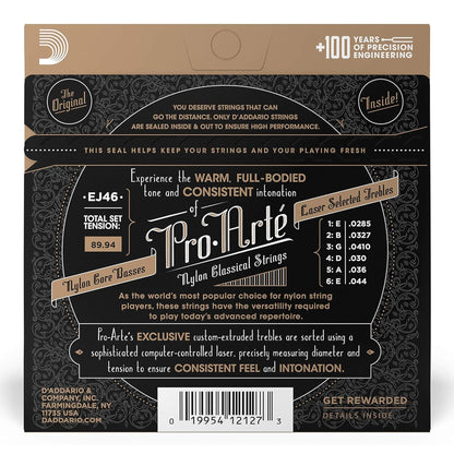 D'Addario EJ46 Pro-Arté Nylon Classical Guitar Strings Hard Tension