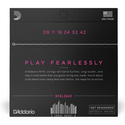 D'Addario NYXL0942 NYXL Electric Guitar Strings Super Light 9-42