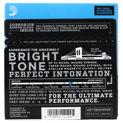 D'Addario EXL120 XL Nickel Electric Guitar Strings Super Light 9-42
