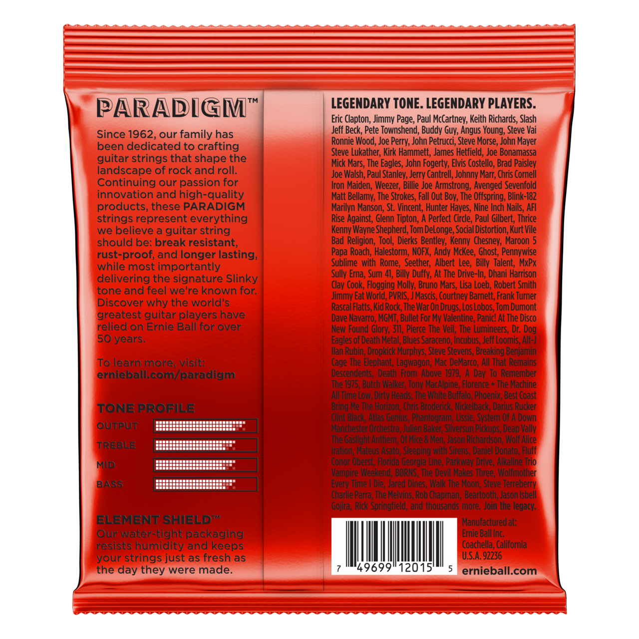 Ernie Ball P02015 Paradigm Skinny Top Heavy Bottom Strings 10-52