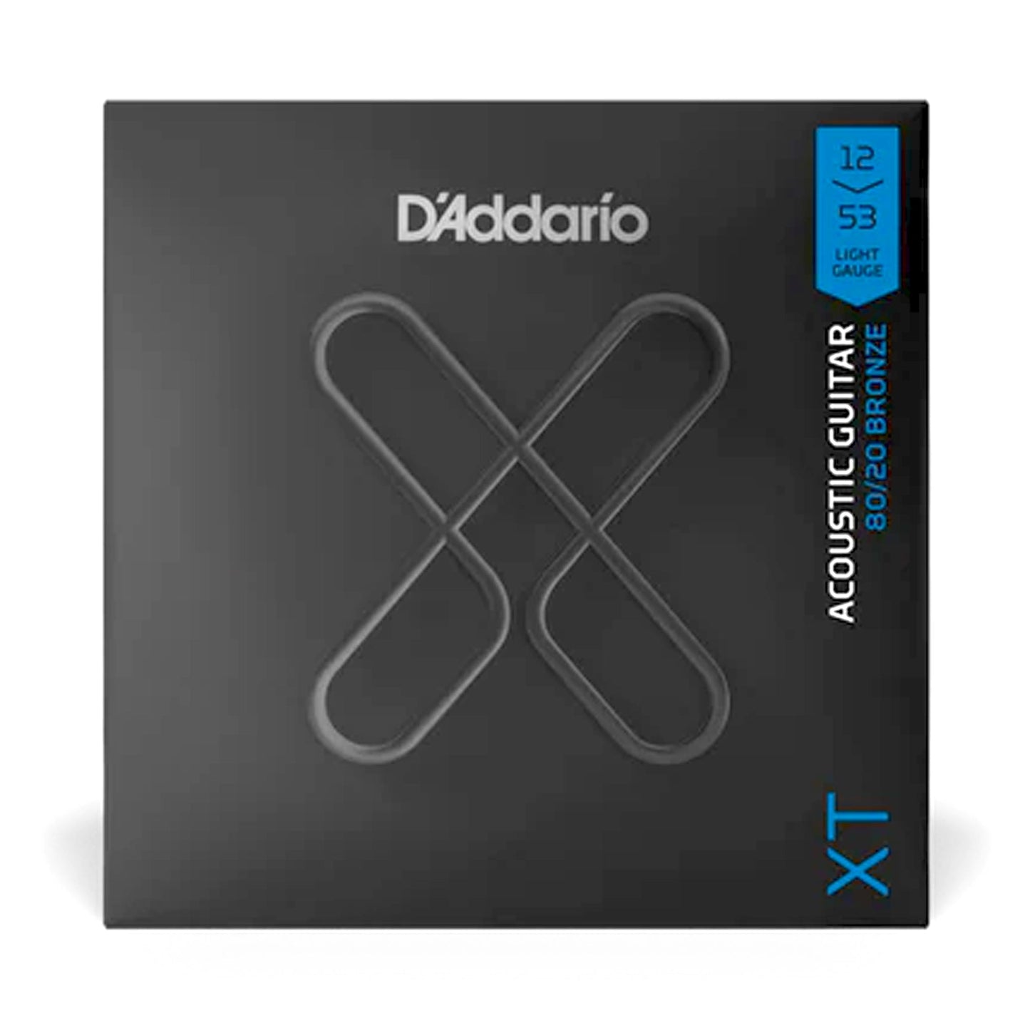 D'Addario XTABR1253 XT 80/20 Bronze Coated Acoustic Strings 12-53
