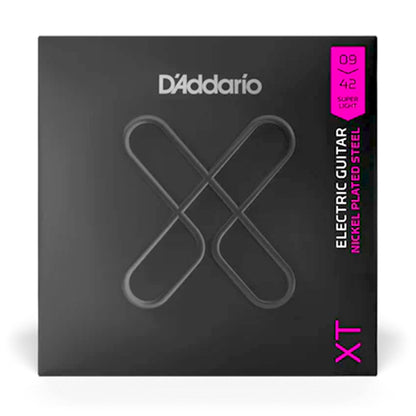 D'Addario XTE0942 XT Nickel Coated Electric Guitar Strings Super Light