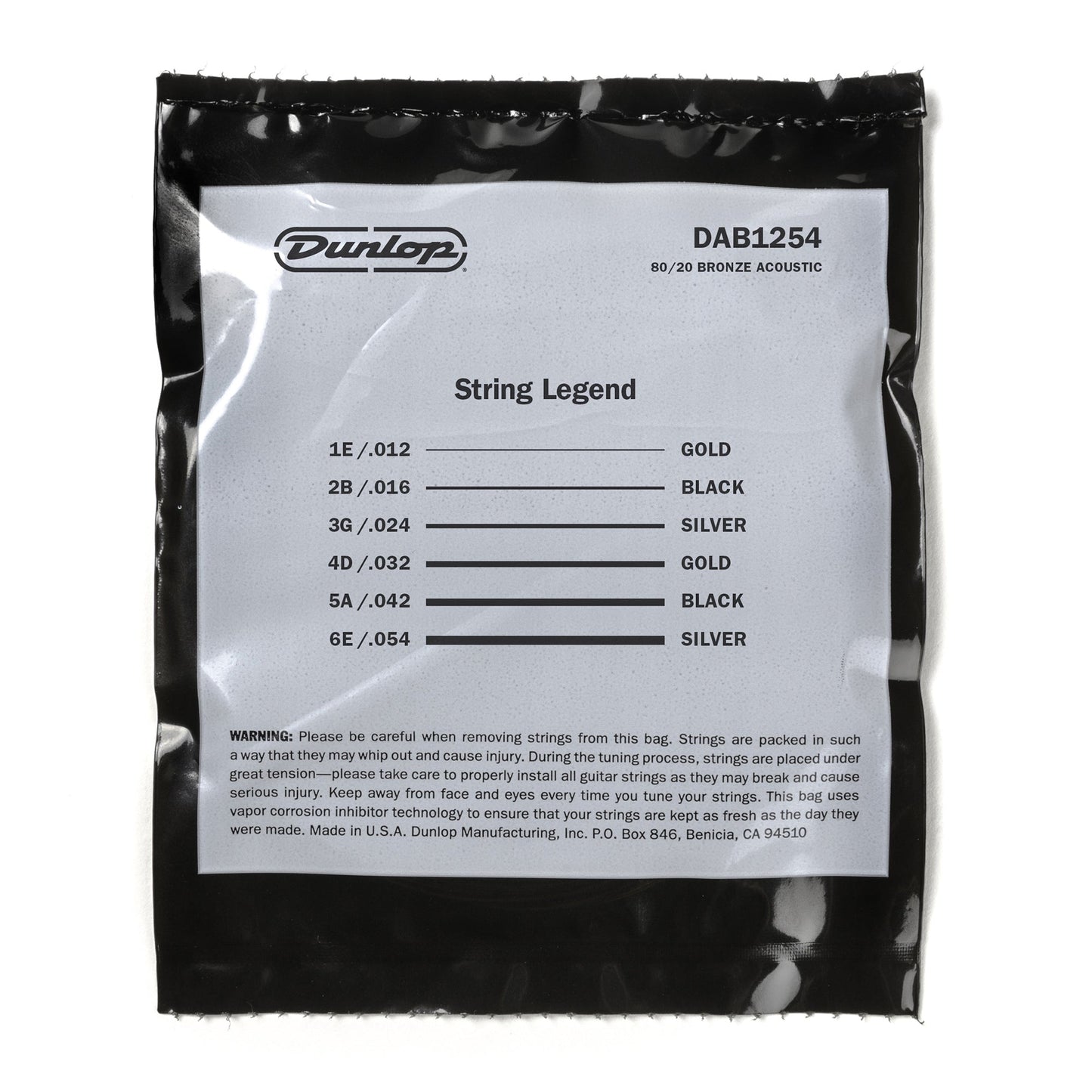 Dunlop DAB1254 Acoustic Guitar Strings 12-54