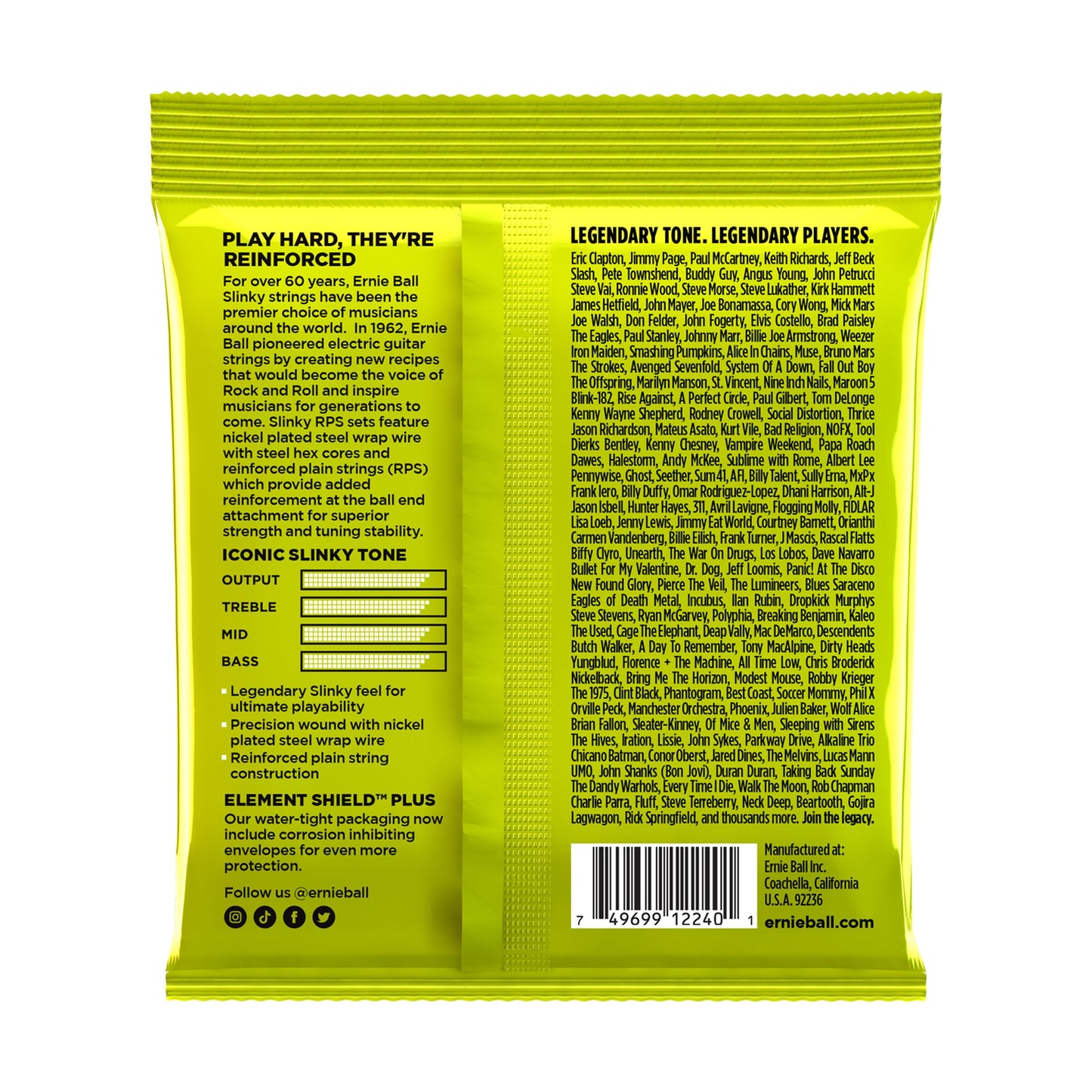 Ernie Ball P02240 Regular Slinky RPS Nickel Wound Electric Strings 10-46