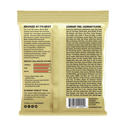 Ernie Ball P02003 Earthwood Medium Light Acoustic Strings 12-54