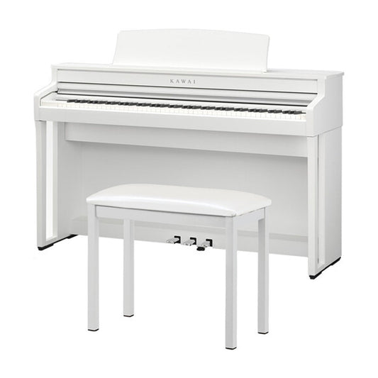 Kawai CA59W Digital Home Piano With Bench | Premium Satin White