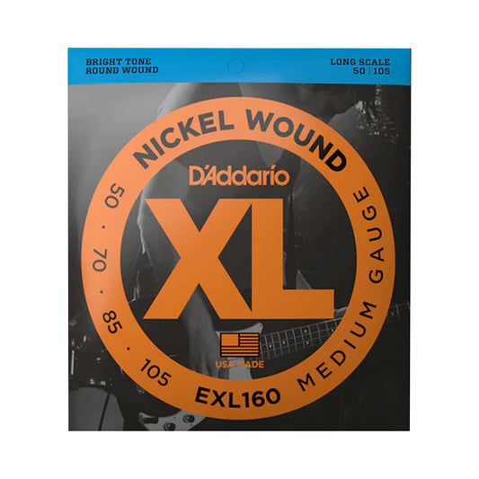 D'Addario CCXL Nickel Bass Guitar Strings Custom Light 45-105