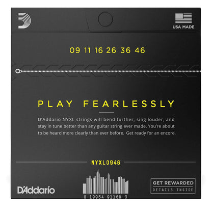 D'Addario NYXL0946 NYXL Super Light Top Regular Bottom 9-46