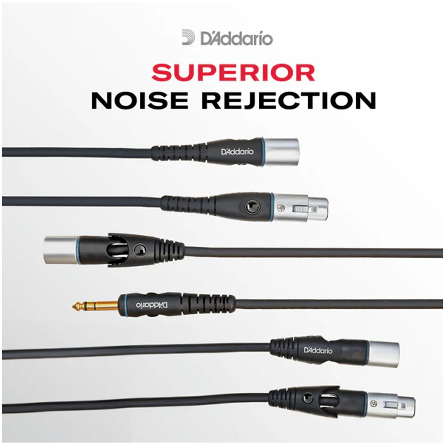 D'Addario PW-M-10 Custom Series XLR Microphone Cable 10ft