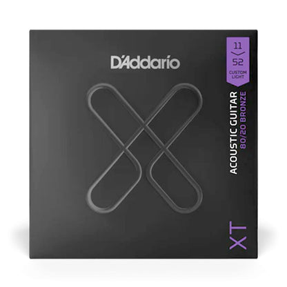 D'Addario XTABR1152 XT 80/20 Bronze Coated Acoustic Strings 11-52 
________________________________________