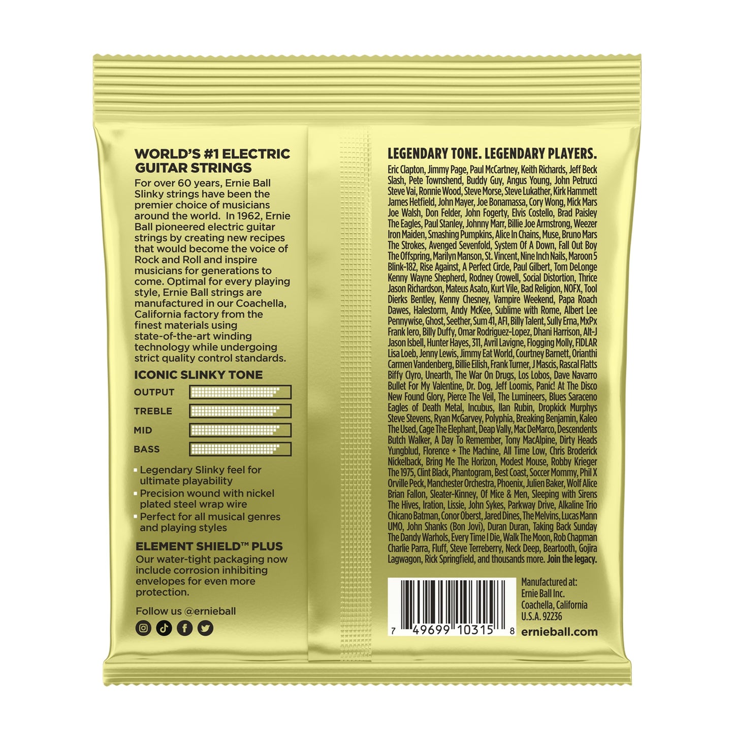 Ernie Ball P02214 Mammoth Slinky Nickel Wound Electric Strings 12-62