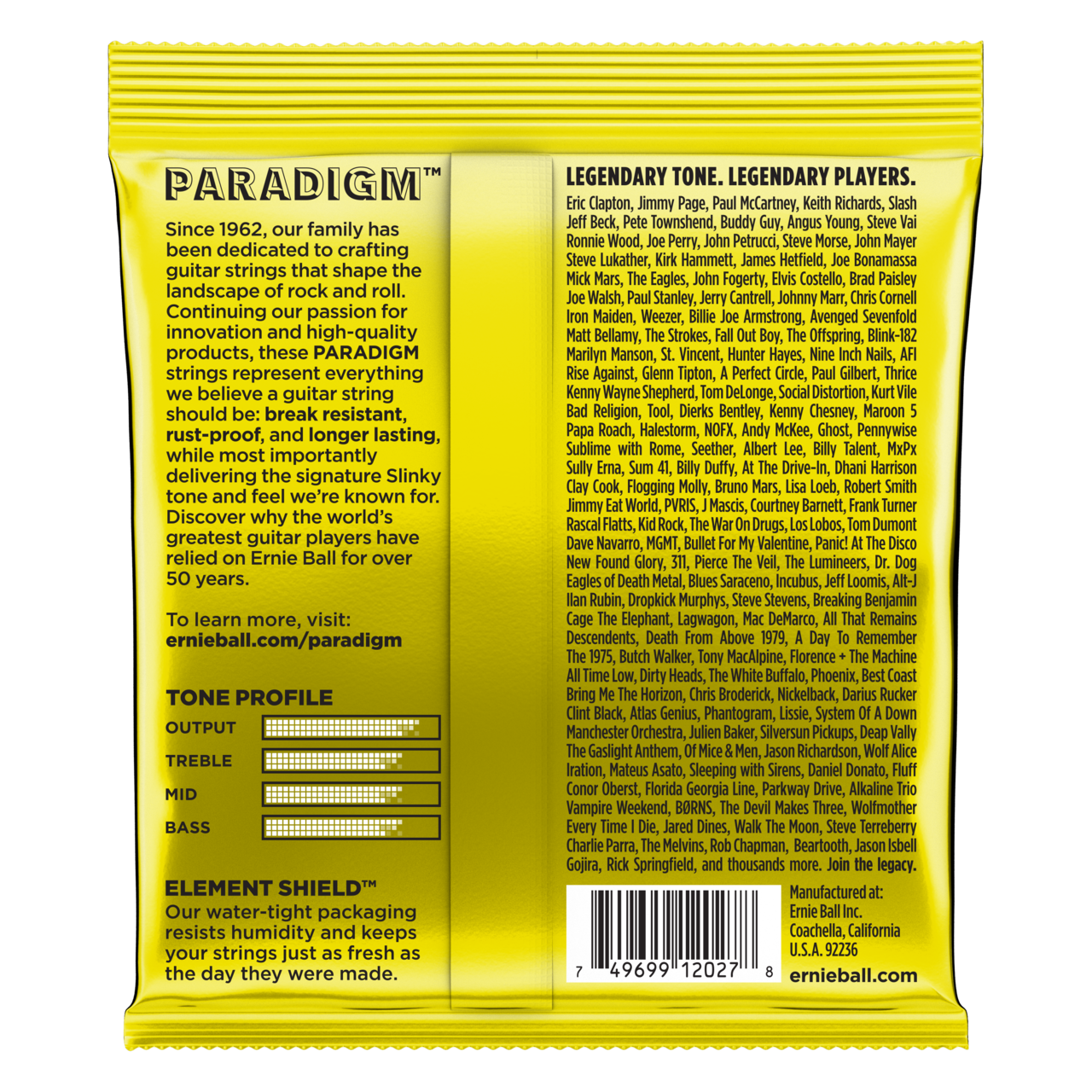 Ernie Ball P02027 Beefy Slinky Paradigm Electric Strings 11-54