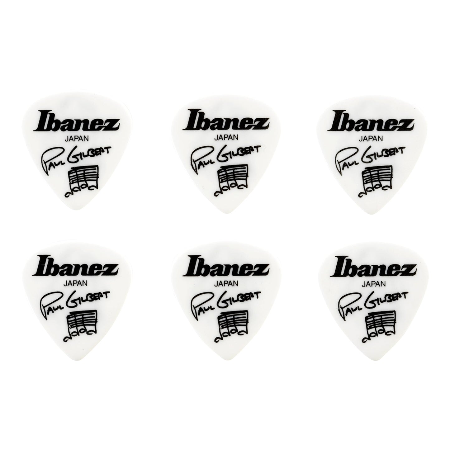 Ibanez B1000PG-WH Paul Gilbert Picks 1.0mm | 6-Pack White