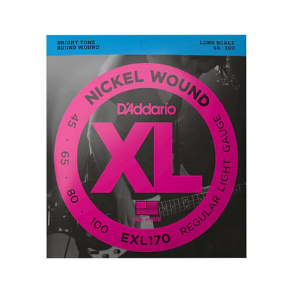 D'Addario EXL170 XL Nickel Bass Guitar Strings Regular Light 45-100