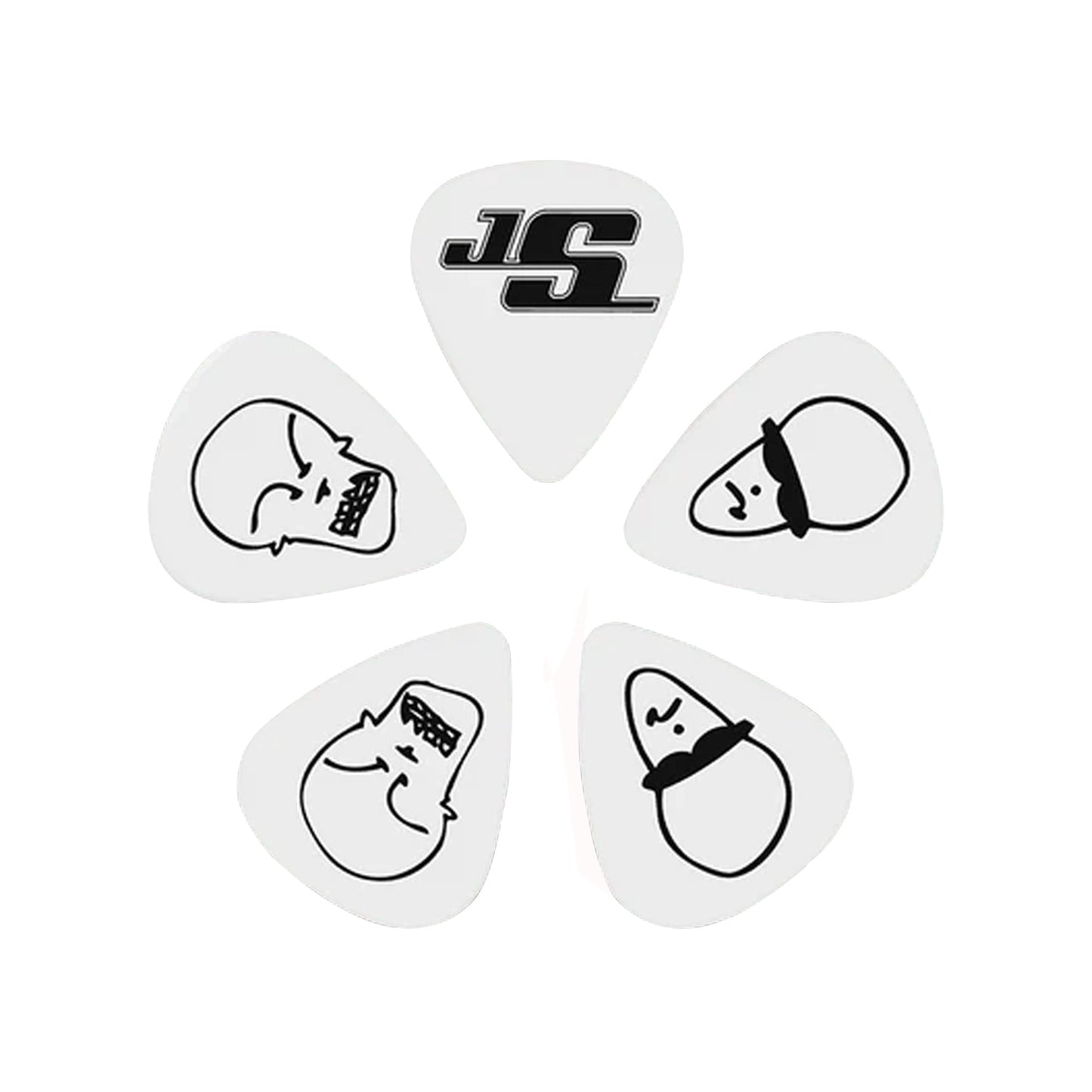 D'ADDARIO 1CWH4-10JS Joe Satriani Signature Guitar Picks White Medium 10-Pack