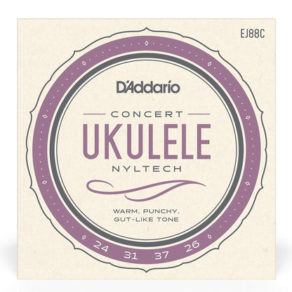 D'Addario EJ88C Nyltech Concert Ukulele Strings GCEA
