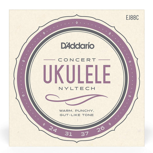 D'Addario EJ88C Nyltech Concert Ukulele Strings GCEA