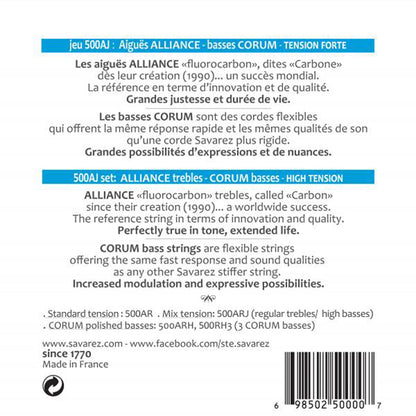 Savarez 500AJ Alliance Corum Classical Guitar Strings | High Tension