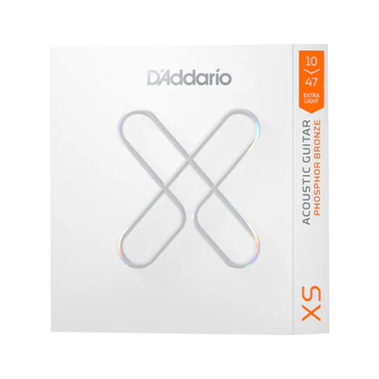 D'Addario XSAPB1047 XS Phosphor Bronze Coated Acoustic Strings 10-47