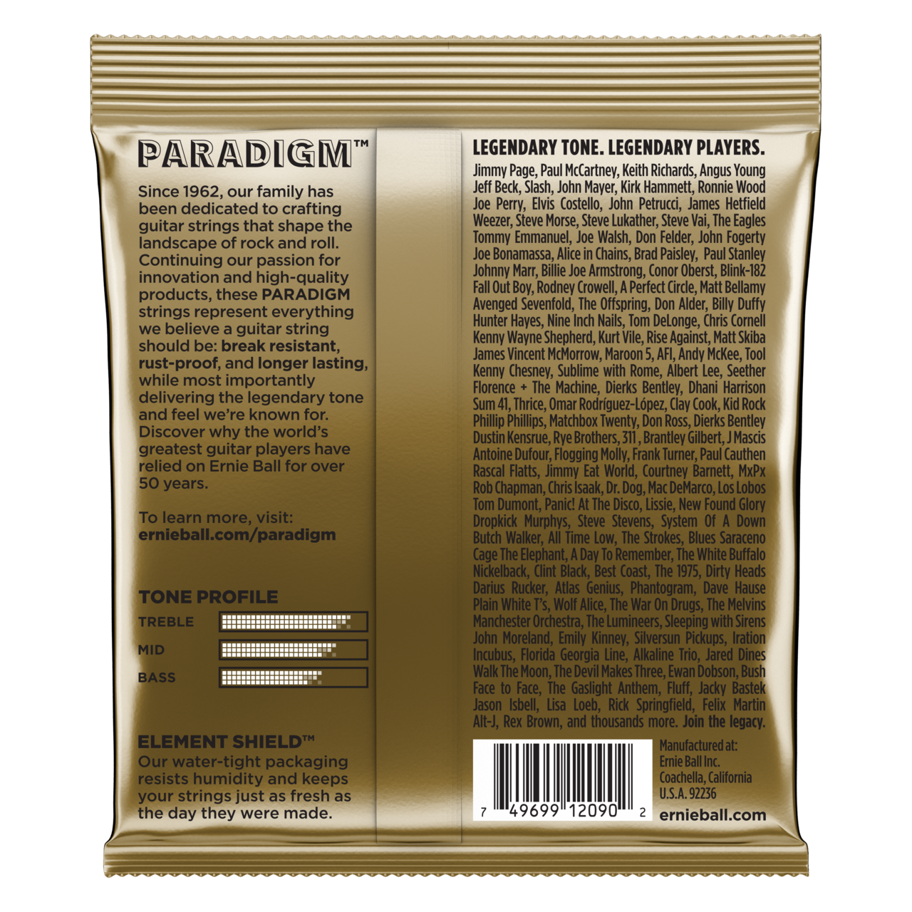 Ernie Ball P02090 Paradigm 80/20 Bronze Extra Light Acoustic Strings 10-50