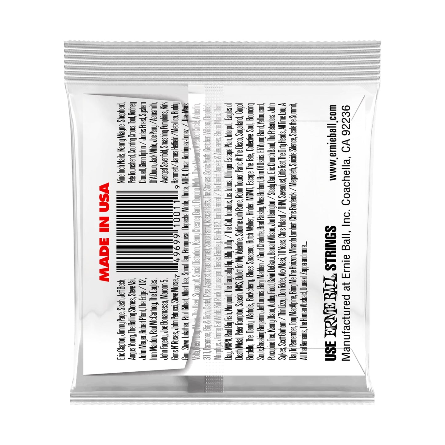Ernie Ball P01010 Plain Steel .010 Electric Acoustic Guitar Single Strings 6-Pack